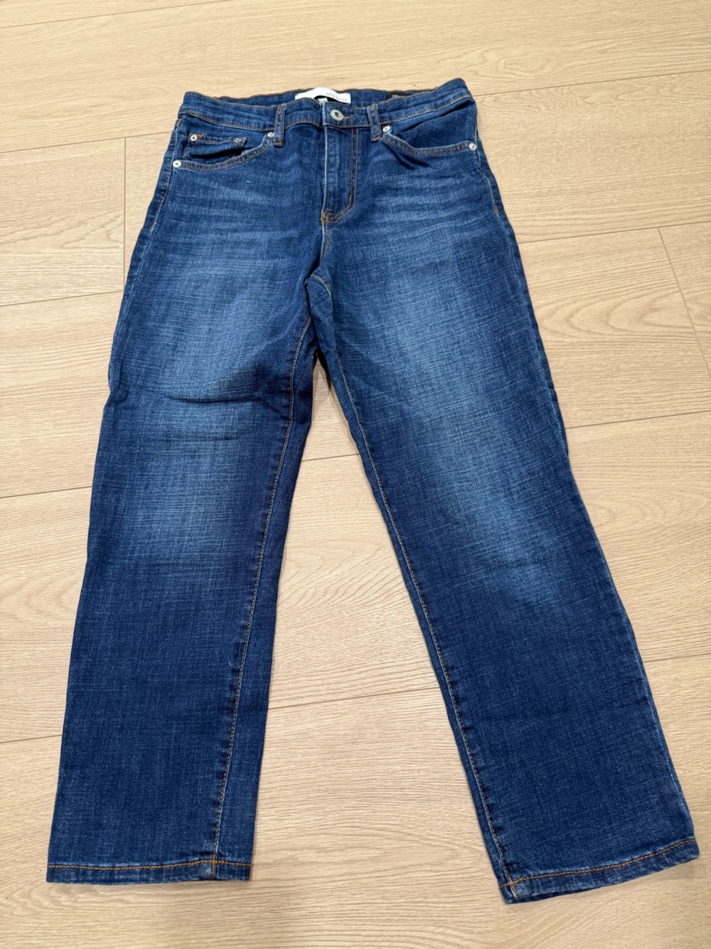 Ella Moss High Waist Straight Leg Jeans Size 6/28 Dark Wash Denim